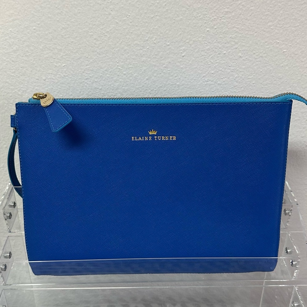 Elaine Turner Blue Clutch
